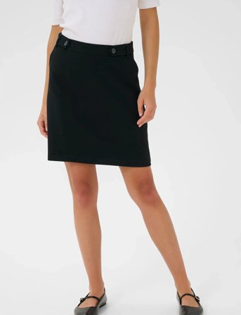 Kaffe Kamerle Button Skirt - Black - 38