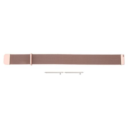 20 mm metallnettarmbånd i rustfritt stål med hurtigutløsing, universalt armbånd for Galaxy Watch, Vivoactive HR, Amazfit GTS 2 Mini, roségull