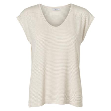 Pieces, Pcbillo TEE Lurex Wit, Dames, Maat:S