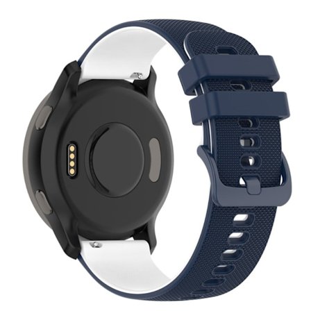 Huawei Watch GT Runner / Watch Buds / Watch 3 Pro klockarmband i silikon med dubbla färger - Marinblå / Vit