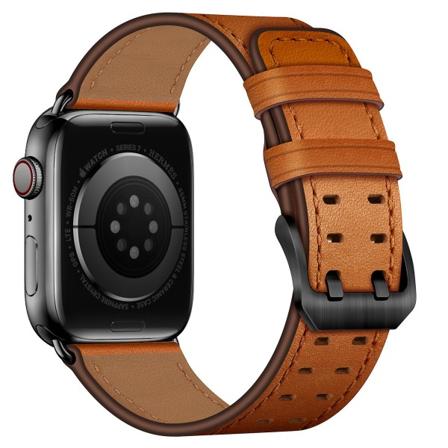 Business nahkaranneke Apple Watch Ultralle 49mm 8 7 45mm 41mm Laadukas ranneke Iwatchille 6 5 4 3 Se 38mm 40mm 42mm 44mm Brown 1 For 42mm 44mm 45mm