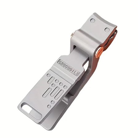 Krokodille negleklipper, rustfrit stål negleklipper med stor åbning, egnet til tykke og hårde negle, tånegle, grå negle, indgroede negle