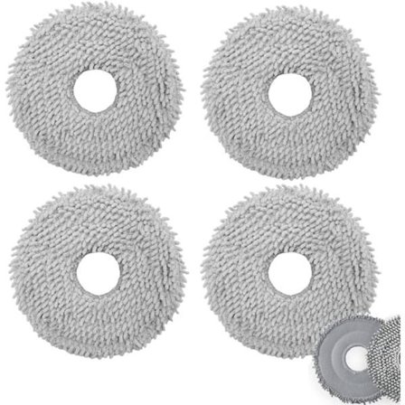 4 kpl Moppiliinoja Roborock Q Revo ja Roborock P10 -imureille, varaosia, pestäviä ja uudelleenkäytettäviä moppityynyjä