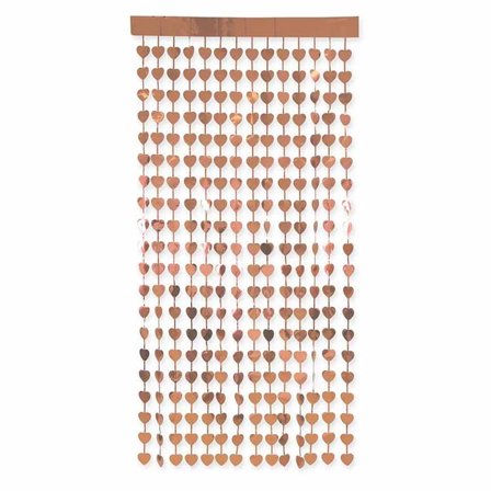 Dørrapp Folie Hjerter Roségull 200 x 100 cm