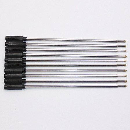 10 stk. Krydsformede kuglepenne refills blæk medium & sort Wf Shytmv Black
