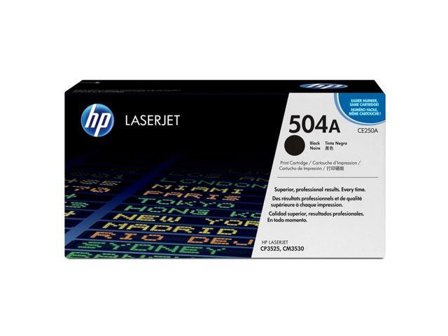 HP 504A - svart - original - LaserJet - tonerpatron (CE250A)