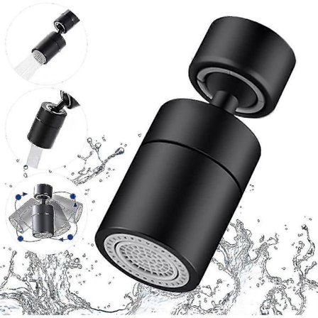 Hanebelufter, 360 graders drejelig, 2 justerbare tilstande Køkkenhane Filter Bubler til køkkenbadeværelse, 22 mm indvendigt gevind THS