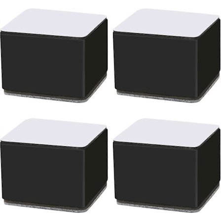 Möbelhöjare - 60*60*50mm Fyrkantig Svart Förhöjningskudde 1*4st (Fww)