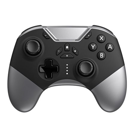 Bluetooth-spelkontroll Multifunktionell trådlös spelplatta med strömvisning för Switch PC-telefon surfplatta TV svart