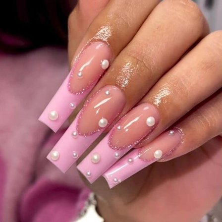 French Fake Nails Ballerina False Nail Press on Nails