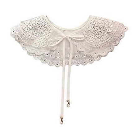 Broderad Krage Spetskrage Falsk Krage Axelomslag Dickey Krage Avtagbar Krage För Kvinnor Klänning Tröjkrage