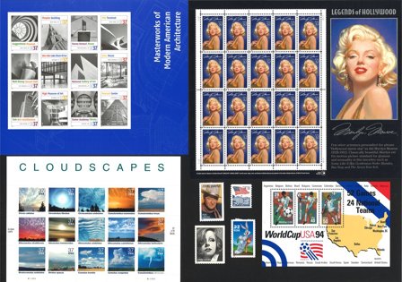 USA - 20 forskellige frimærke produkter - Postfrisk