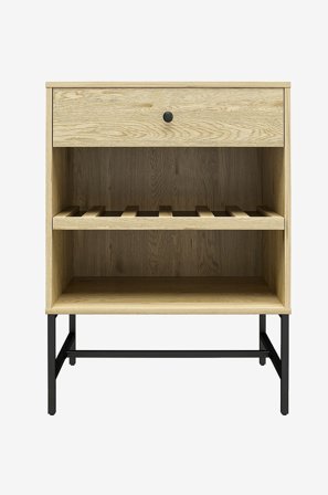 Dorel Home - Natbord med 1 skuffe Tamlin - Brun - Sengeborde - Fra Homeroom