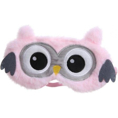 Søt Ugle Øyemaske Myk Plysj Sovemaske Vinter Tegneserie Lur Øyeskygge for Hjemmekontor Reise