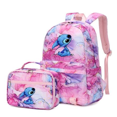 2 stk Disney Lilo Stitch Multi Pocket Rygsæk med Madpakke Rygsæk style 7