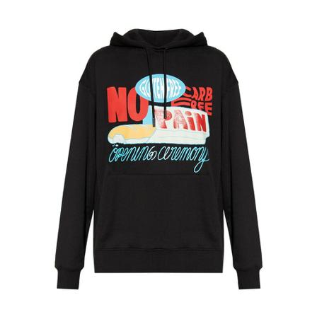 Opening Ceremony Printed hoodie Sort, Dame
