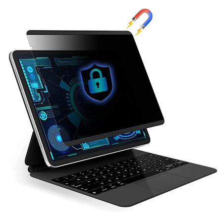 Magnetiskt skärmskydd, avtagbart anti-spion bländskyddsfilter kompatibelt med Apple iPad