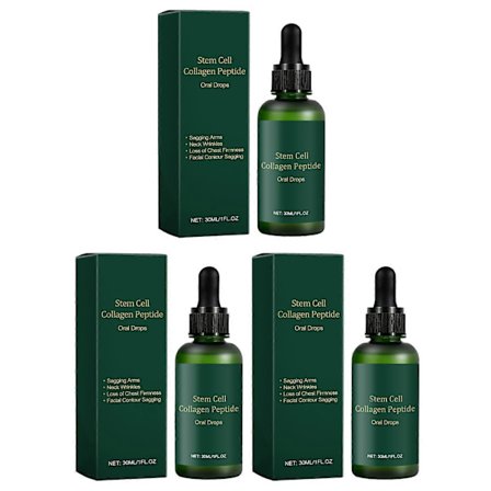 Anti-Wrinkle Stamcell Kollagen Peptid Droppar - Hydrolyserat Flytande Kollagen för Huduppstramning & Rynkreducering