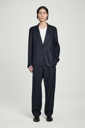 COS Homme Blazer Boutonnage Simple En Lin in Bleu