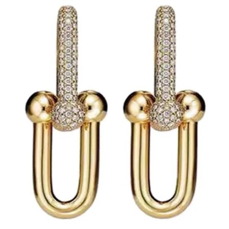 Elegante Hestesko Øreringe Smykker Alsidige Hesteskoformede Øreringe Øretilbehør Forbedrer Dit Modeudtryk [] Guldfarve Stil 1