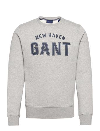 Logo C-Neck Sweat Grey GANT
