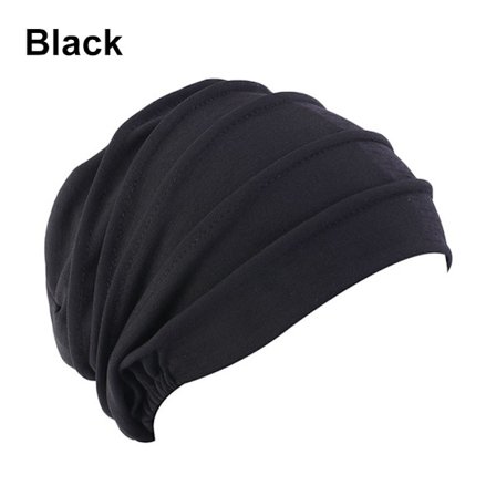 Kvinnor Elastisk Turban Beanie Mjuk bomullshuv Muslim Hijabs Head Wrap Chemo Hat