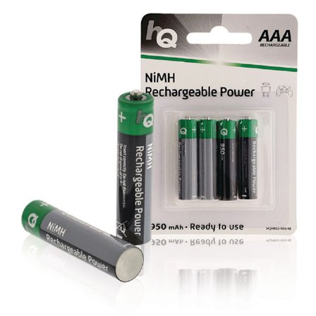 Genopladelige AAA NiMH-batterier 950 mAh - 4-pak