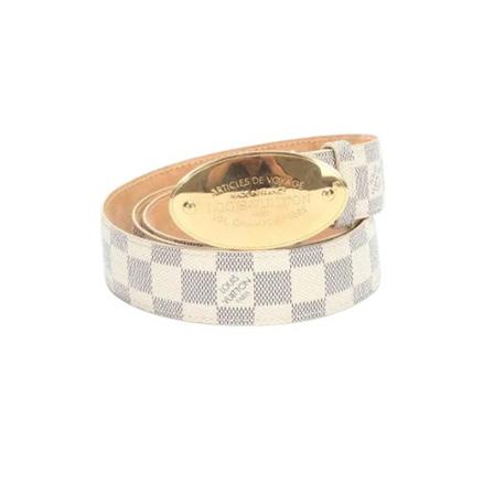 Louis Vuitton Vintage Pre-owned Leather belts vit, Dam Vintage Accessoarer, Dam, Storlek: ONE SIZE