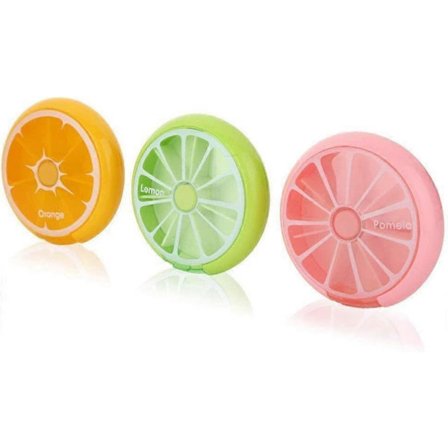 Pillerdosa 3 gånger per vecka, 7 fack, stor pillerdosa, 3 roterande mini-pillerdosor