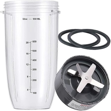 Kompatibel med Nutribullet Blender, reservedeler med 1 kopp og 1 blad, for Nutribullet-tilbehør for 600W og 900W
