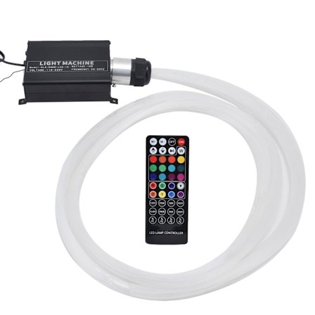 RGBW Fiber Optisk Lys med 40-Tasters Fjernbetjening Stjernehimmel Lampe Kit til KTV Bar Indretning 100-240VEU