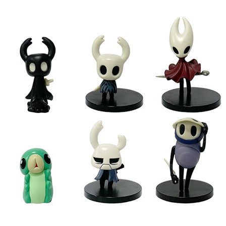 Hollow Knight Pale Bumblebee Lille Ridder Ridder Quill Spil Perifer Figur Model Ornamenter (6-delt Sæt)
