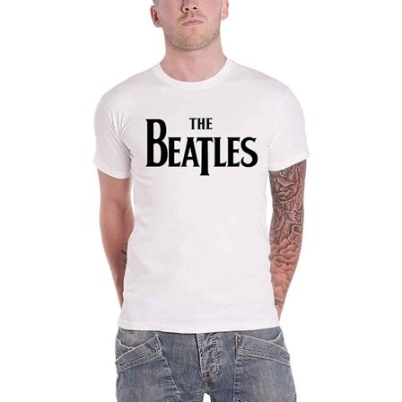 The Beatles Unisex Adult Drop T Logo T-Shirt XXL Vit