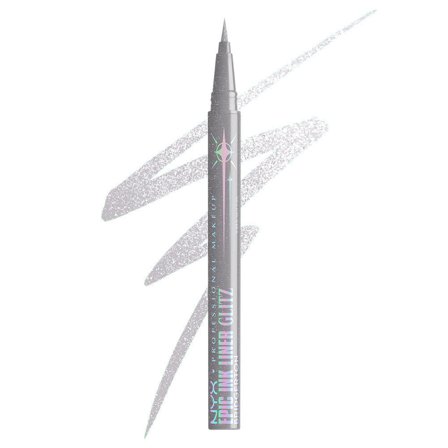 Nyx Professional MakeUp Bridgerton Royal Epic Ink Liner Glitz 01 Glitzed In Silver 1pz - Eyeliner