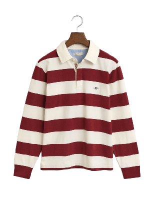 GANT Randig Heavy Rugger Hoodies & sweatshirts Herr Röd 158/164
