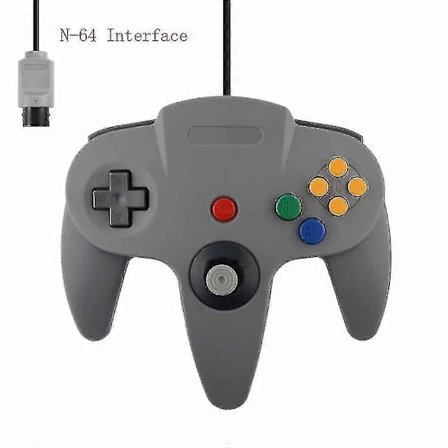 2 Pakke Klassisk Kablet N64 Kontroller Retro Spill 64-bit Gamepad Joystick Erstatning [db]