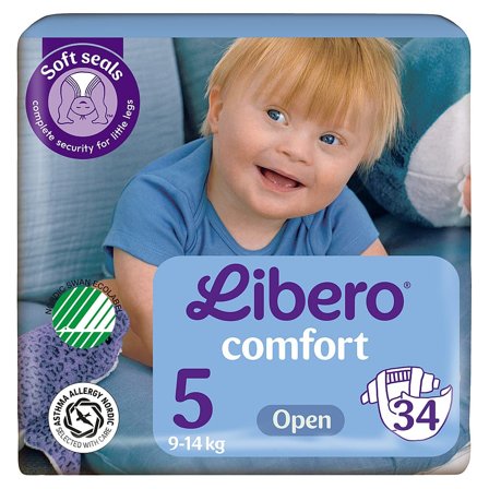 Libero Comfort Åbne Bleer Str. 5, 9-14 kg - 34 stk, Børn & Forældre, Bleer, Engangsbleer