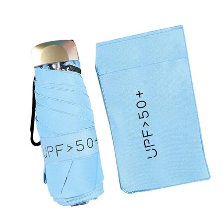 Ny Bærbar Mini Paraply Foldbar Paraply Letvægts Kompakt Rejseparaply 5-Fold Paraply Sol