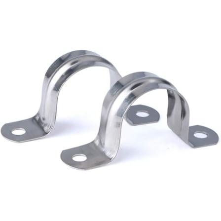 20MM 304 Rustfrit Stål Rørklemme - U-Rørbeslag, 20 STK/Pakke, Pålidelig Forbindelse