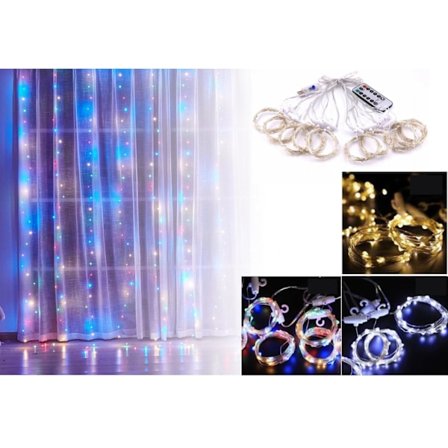 Lysgardin for vinduer med 300 lysdioder