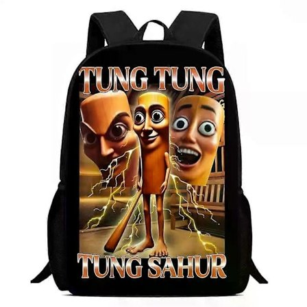 Skoltaske Tralalero Tralala Rygsæk Tungtung Sahur Brainrot Børn Skoletasker Børn Udendørs Sports Rygsæk Rejse Anime Rygsæk Gave 7