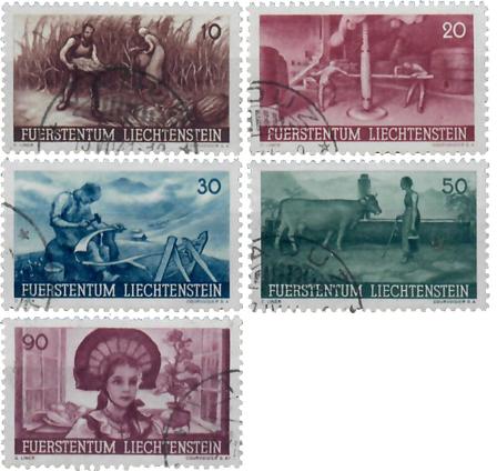 Liechtenstein 1941 - MICHEL 192-196 - Stemplet
