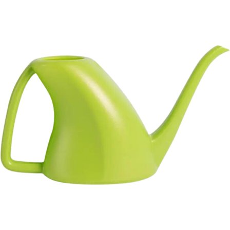 Vattenkanna för utomhus- och inomhusbruk, vattenkanna för växter, blomträdgård, grön färg, 1,2 l kapacitet, lätt att bära handtag med slang