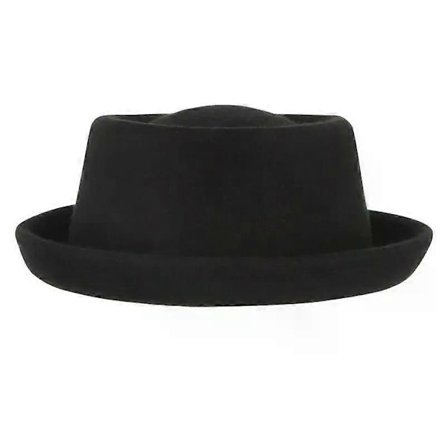 Klassinen 100 % villahuopa Pork Pie -hattu miehille ja naisille syksyyn ja talveen, kaareva lieri, miesten juhlahattu - lingling}