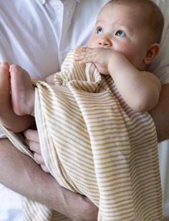 Cam Cam Copenhagen Muslin Cloth, Printed, 2-Pack - Gots - Beige - ONE SIZE