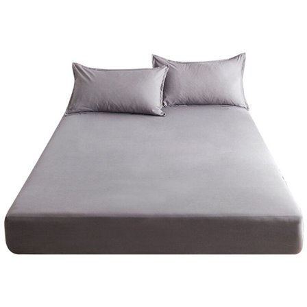 Puuvillainen joustava aluslakana, jossa on liukumattomat säädettävät patjansuojat parivuoteelle, 180 cm