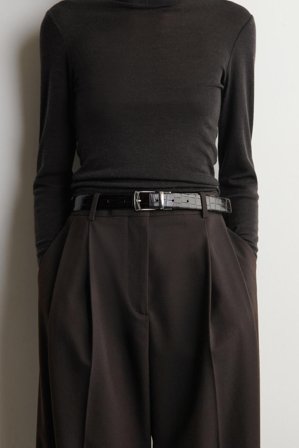 COS Femme Ceinture Réversible En Cuir in Noir