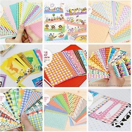 Wabjtam 220 st designpapper Polaroid foto dekorativa klistermärken, 11 cm x 6 cm