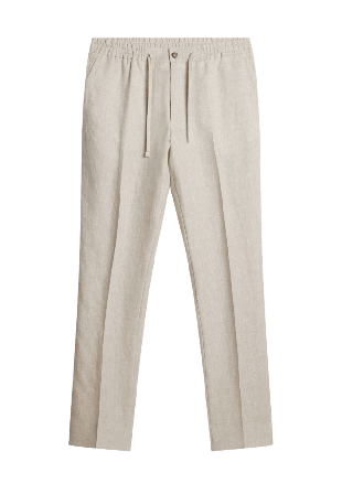 J.Lindeberg Soren Drape Linen Pants Byxor Herr Grå 54