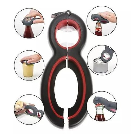 6 i 1 Dåseåbner Åbner til dåser og låg